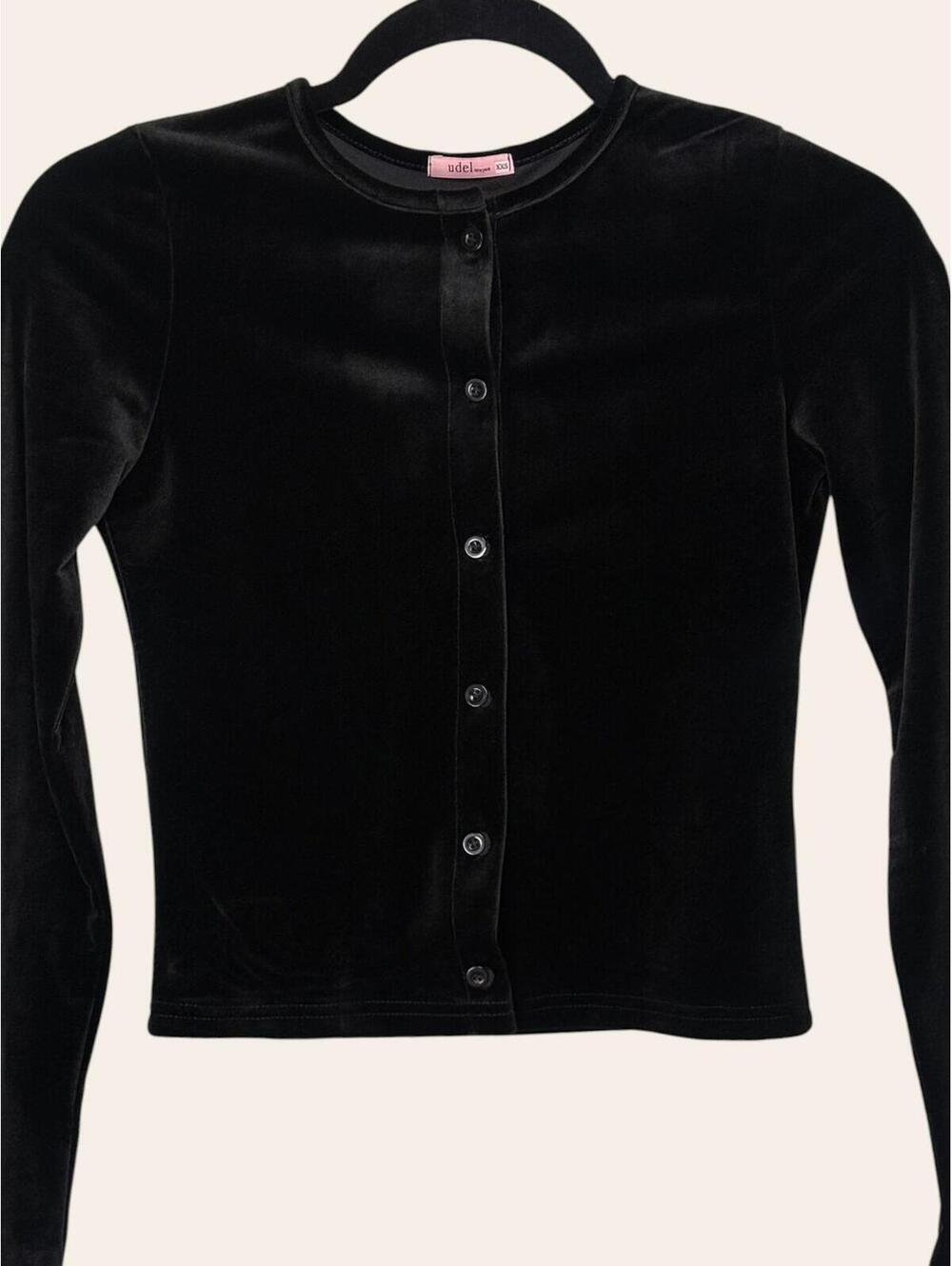 Udel NY Black Velvet Cardigan